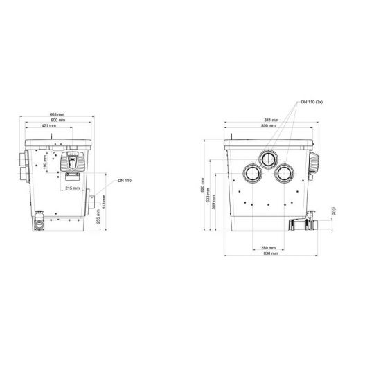 Schema ProfiClear Premium Compact EGC Gravitaire OASE