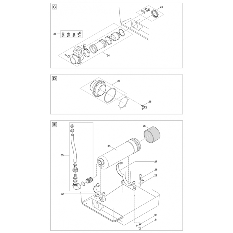 Pièces détachées : ProfiClear Premium Compact-M pumped EGC