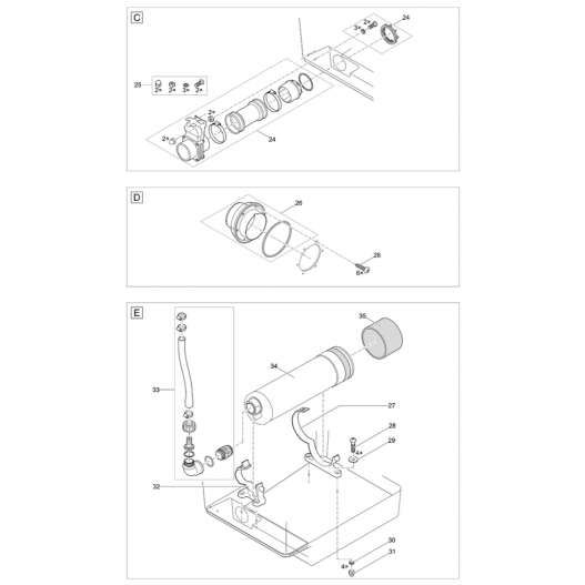 Pièces détachées : ProfiClear Premium Compact-M pumped EGC