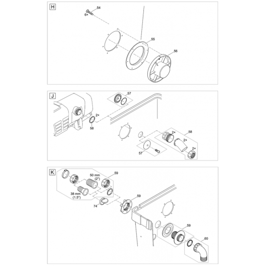 Pièces détachées : ProfiClear Premium Compact-M pumped EGC
