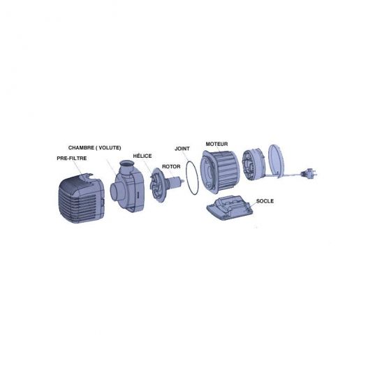 Schema pompe bassin 10000 l/h Trs