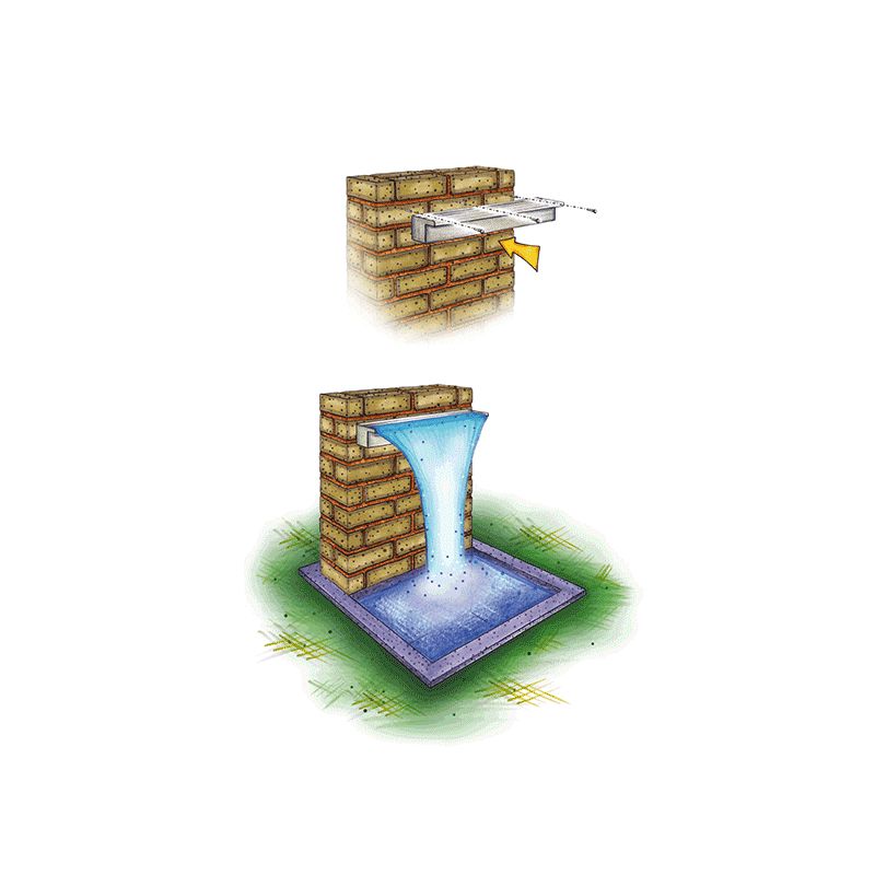 Exemple Lame d'eau en acier inox Waterfall XL 30 cm OASE