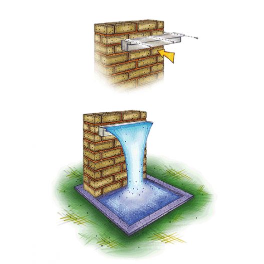 Exemple Lame d'eau en acier inox Waterfall XL 30 cm OASE