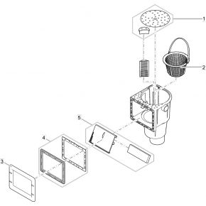 Schema Aspirateur de surfasse skimmer noir Oase