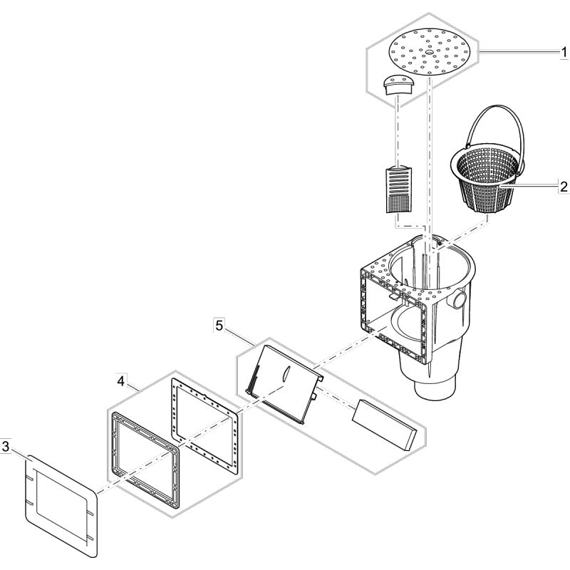 Schema Aspirateur de surfasse skimmer noir Oase