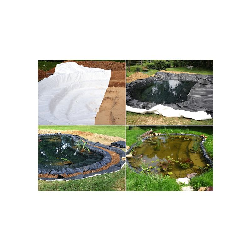 Bâche bassin EPDM 1,02mm Premium  2 Feutre 400g