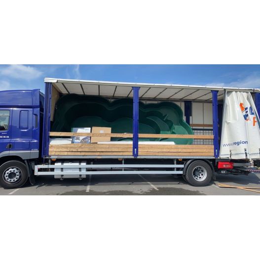 livraison bassin 9000l camion