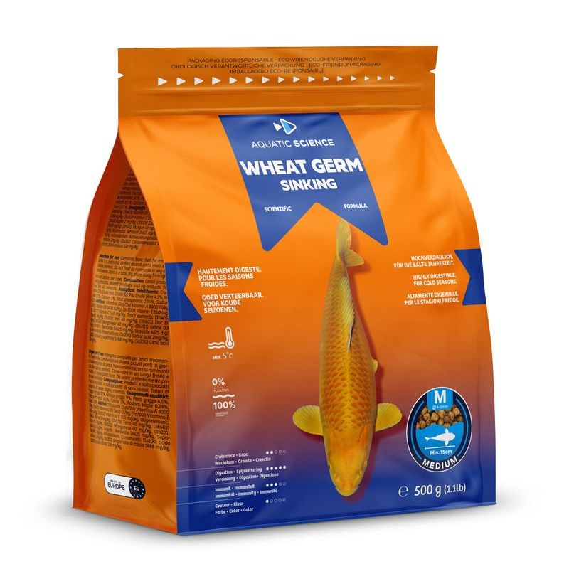 Nourriture poisson Wheat Germ Sinking M 0.5KG aquatic science