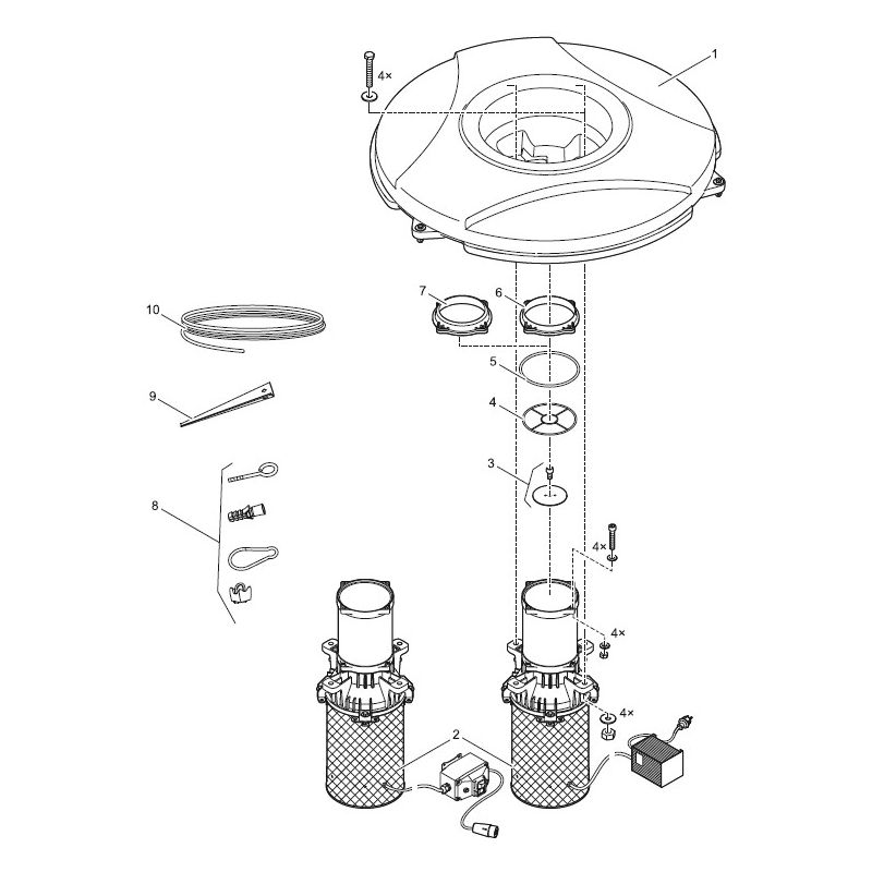 Schema AirFlo 1,5 kW / 230 V Oase