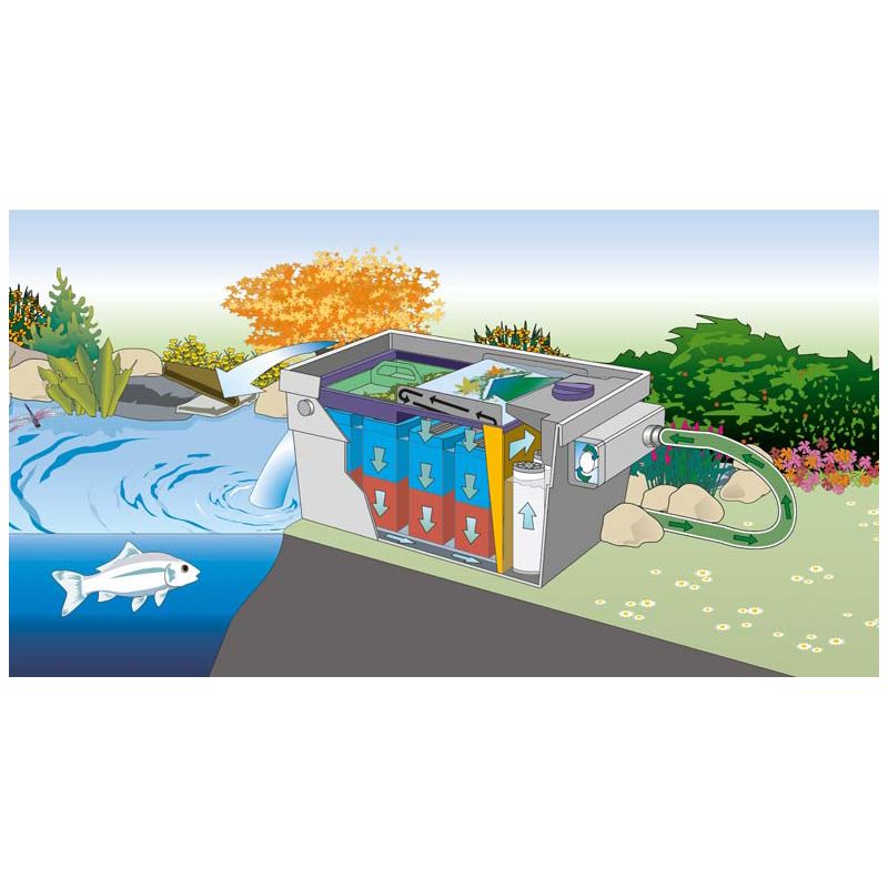 Schema Filtre bassin gravitaire Biotec ScreenMatic 40000 Oase