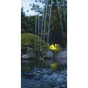 Fontaine Pompe fontaine Water Starlet Jeu d'eau flottant éclairé par LED