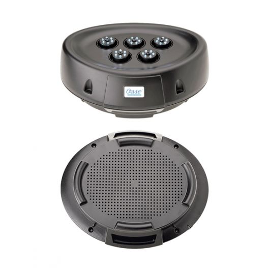 Photo Pompe fontaine Water Starlet Jeu d'eau flottant éclairé par LED