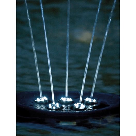 Zoom Fontaine Pompe fontaine Water Starlet Jeu d'eau flottant éclairé par LED