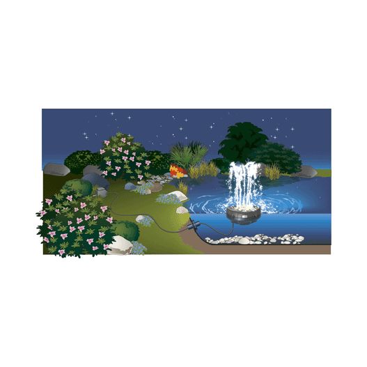Schema Pompe fontaine Water Starlet Jeu d'eau flottant éclairé par LED
