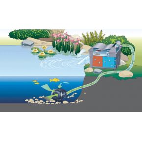 Schema Filtration bassin BioSmart Set 18000 Oase filtres gravitaires